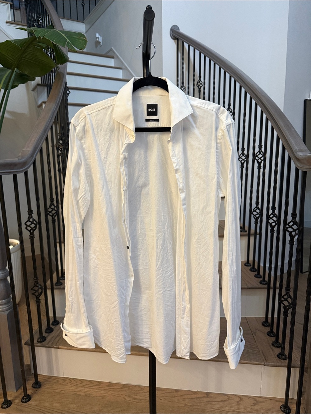 Boss Button Up White Shirt (M slim fit)